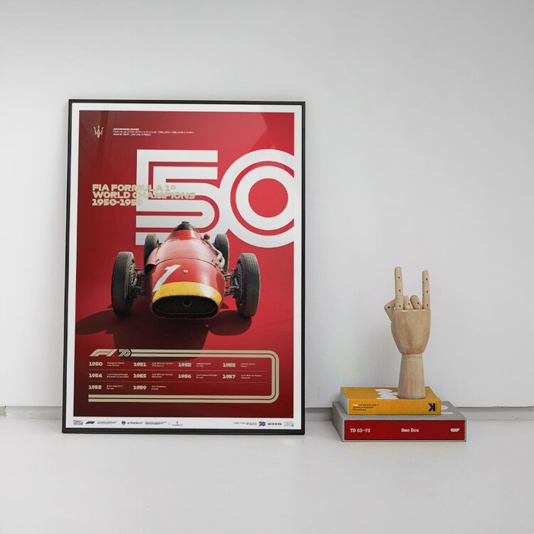 Formula 1 Decades - 50's Maserati Kunstdruck