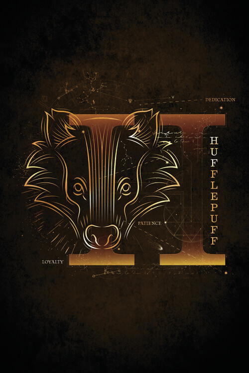Poster Harry Potter - Hufflepuff Initial
