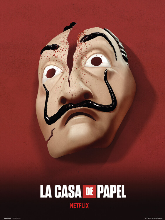 Kunstdruck Haus des Geldes (La Casa De Papel) Mask bei