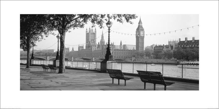Houses of Parliament & The River Thames Kunstdruck