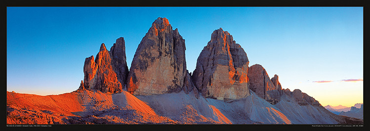 Poster Italien - Dolomity, Saas Rigais západ slunce