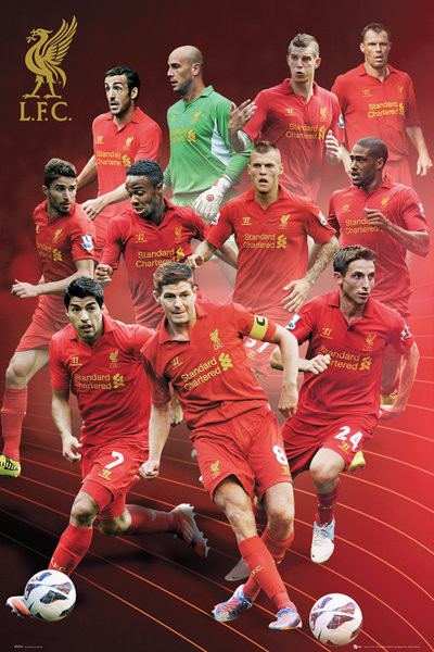 Poster Liverpool - players 12/13 | Wall Art | 3+1 FREE | UKposters