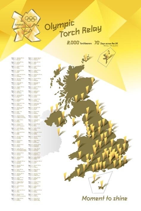 Poster London 2012 - Olympic Torch Relay | Wall Art, Gifts ...