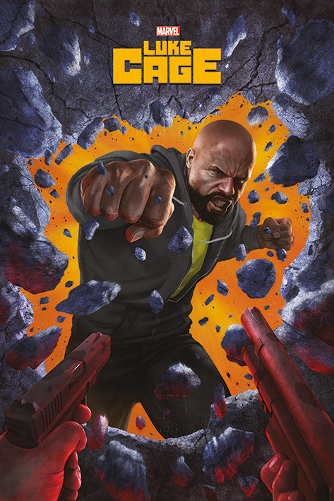 Luke Cage - Wall Break Póster, Lámina | Compra en 