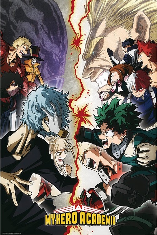 My Hero Academia Heroes Vs Villains Póster Lámina Compra En