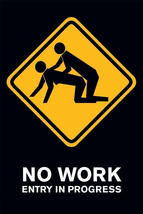 No Entry Work In Progress Poster Grote Posters Europosters