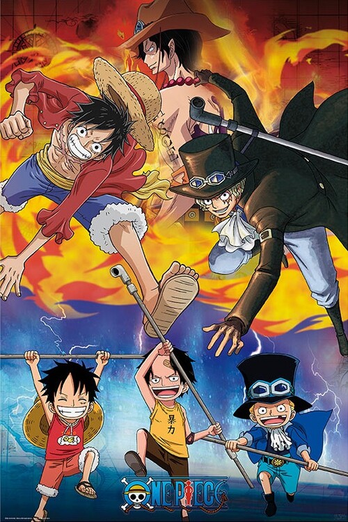 One Piece Ace Sabo Luffy poster Grote posters Europosters