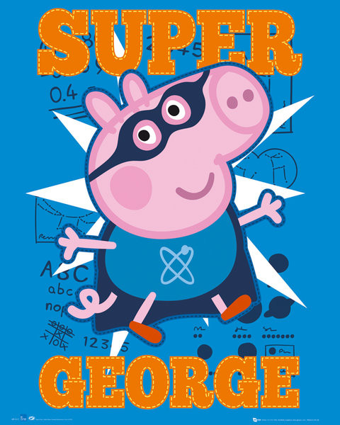 Póster Peppa pig - Super George