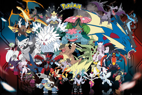 Плакат Pokémon - Mega