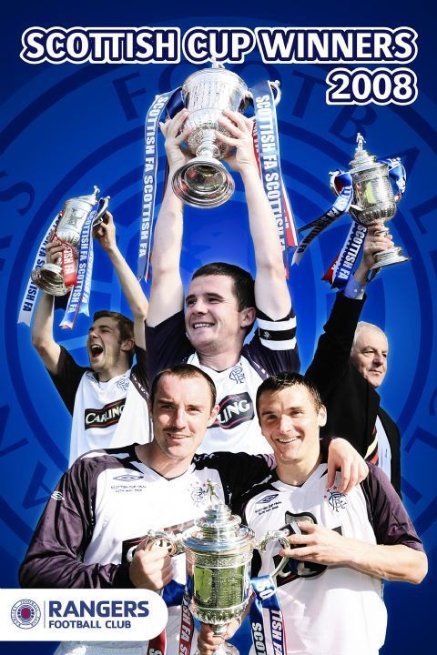 Плакат Rangers - cup winners 07/08