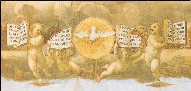 Raphael - The Disputation of the Sacrament, 1508-1509 (part) Kunstdruck