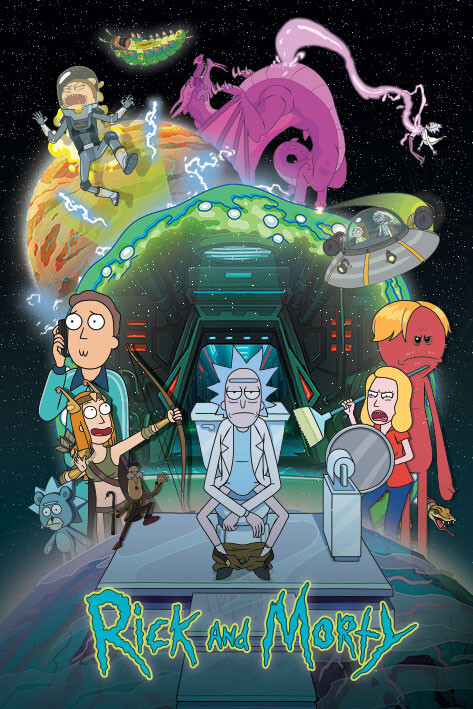 Плакат Rick and Morty - Toilet Adventure