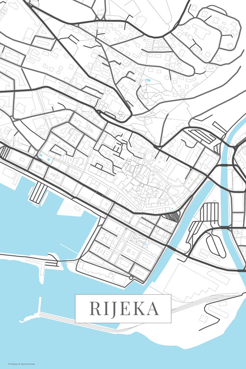 Fotomural Rijeka white