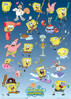 Poster SPONGEBOB - Multiple | Wall Art | 3+1 FREE | Europosters