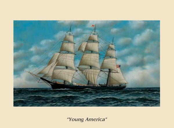 The Ship Young America Kunstdruck