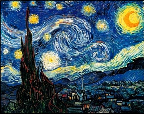 The Starry Night, 1889 Kunstdruck