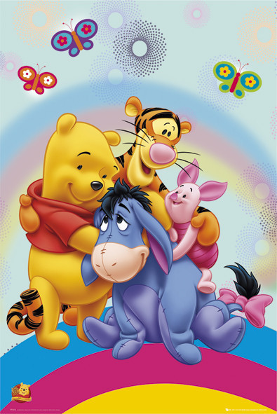 WINNIE THE POOH - arco iris abrazo Póster, Lámina | Compra en 