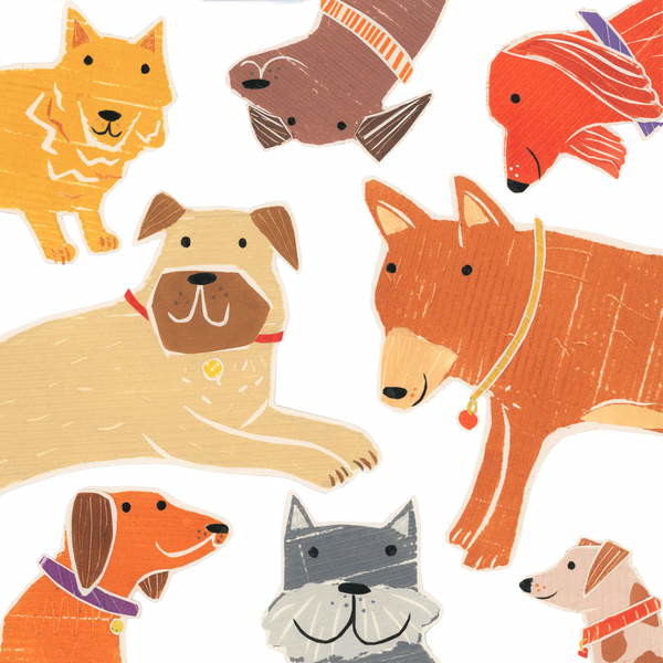 Poster Woof,Woof,Woof. 2018, collagraph and collage