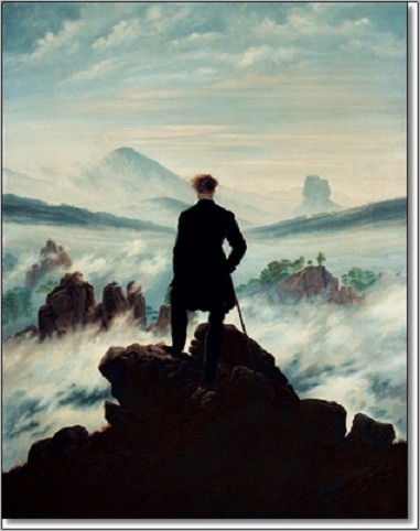 Umělecký tisk Poutník nad mořem mlh, 1818