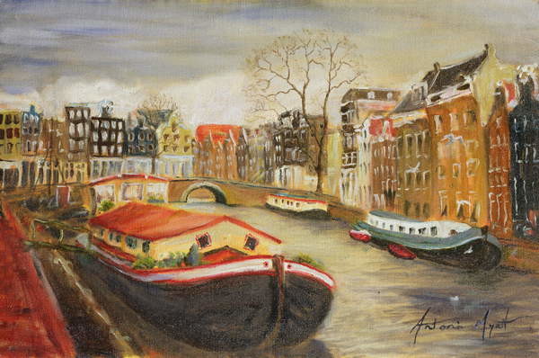 Adesivo murale Red House Boat, Amsterdam, 1999