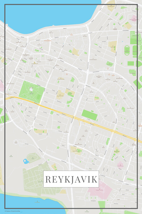 Adesivo murale Reykjavik color