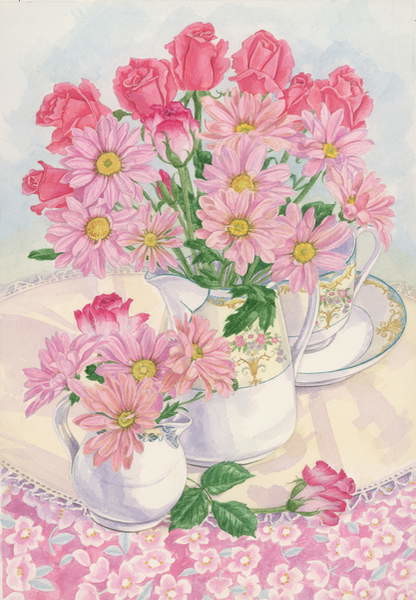 Samolepka Roses and Chrysanthemums, 1996