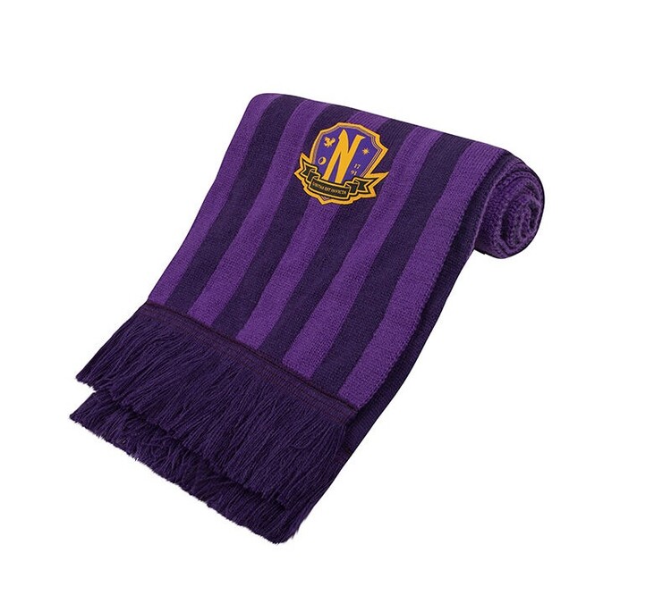 Šála Wednesday - Nevermore Academy Purple