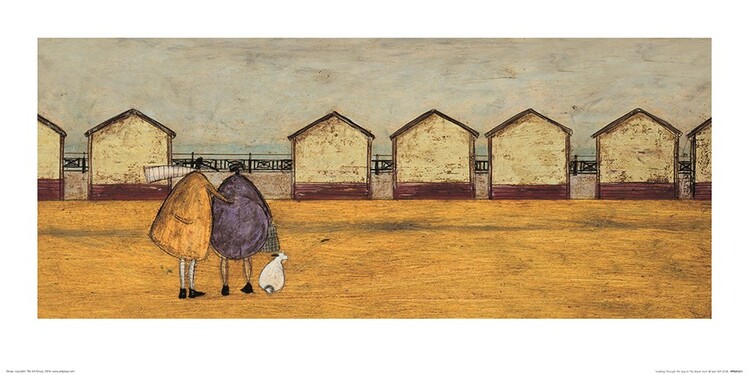 Umělecký tisk Sam Toft - Looking Through The Gap In The Beach Huts