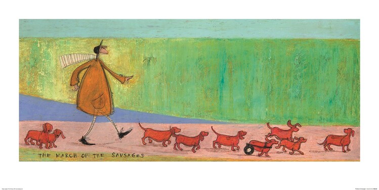 Umělecký tisk Sam Toft - The March of the Sausages