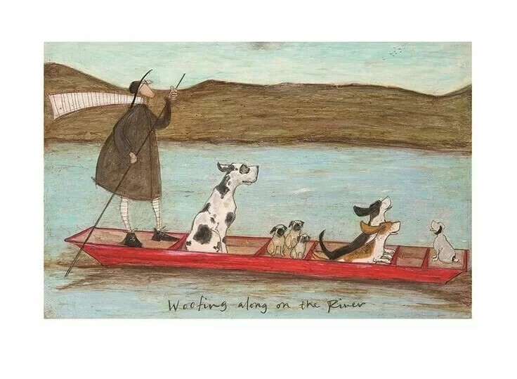 Umělecký tisk Sam Toft - Woofing Along on the River