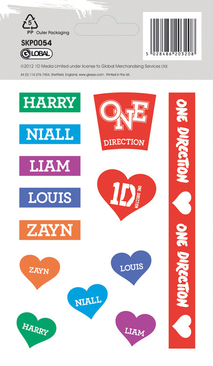 Samolepka ONE DIRECTION - shimmer with glitter