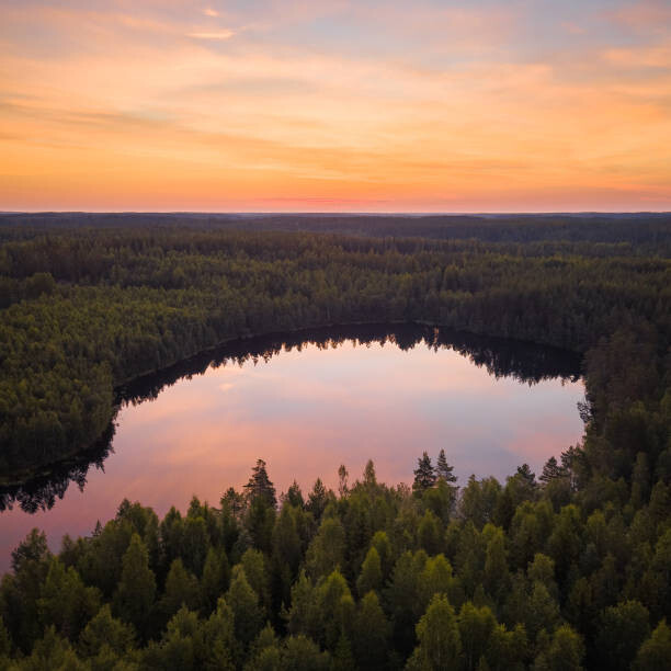 Samolepka Scenic view of lake against sky