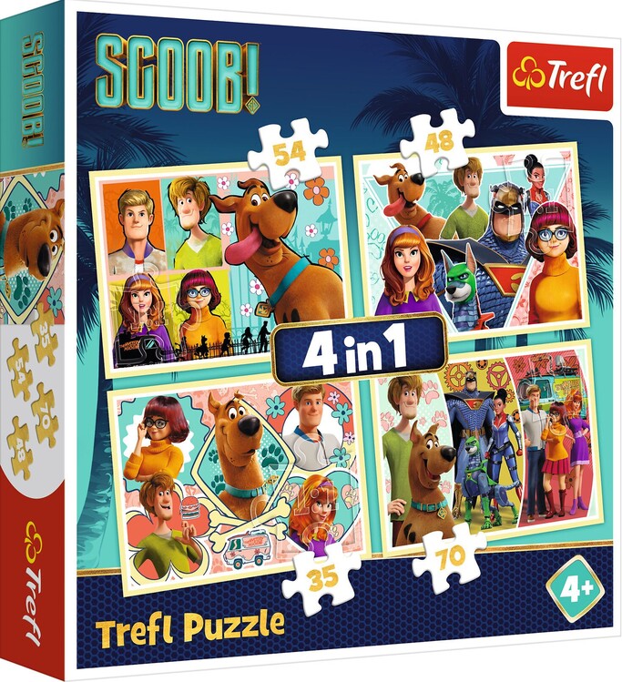 Jigsaw puzzle Scoob Movie: Scooby Doo and Friends 4in1 | Tips for ...