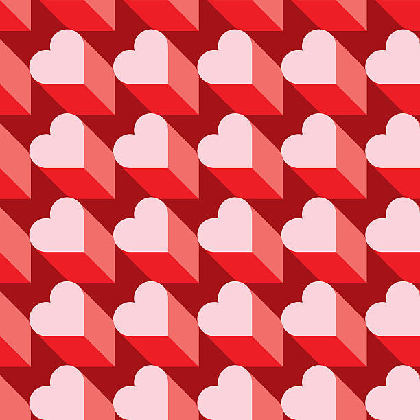 Samolepka Seamless Heart Pattern. Ideal for Valentine's