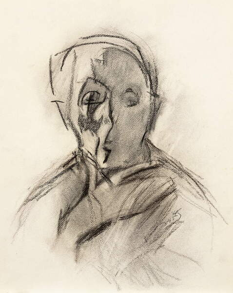 Samolepka Self Portrait of the Artist with Eyes Closed, 1945