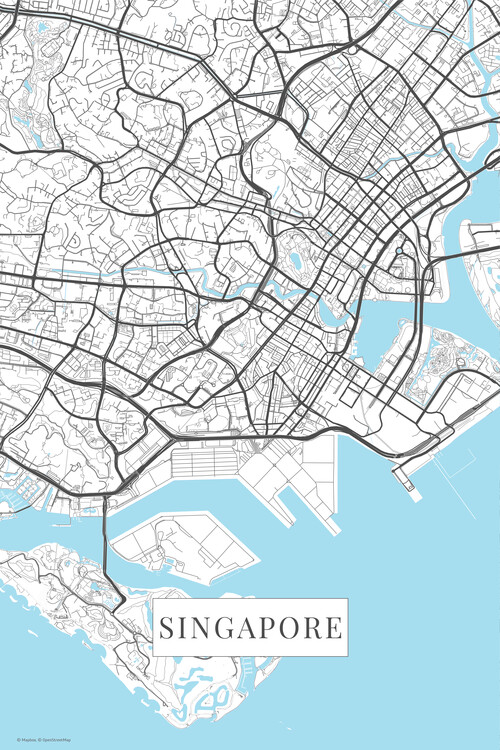 Vægklistermærke Singapore white