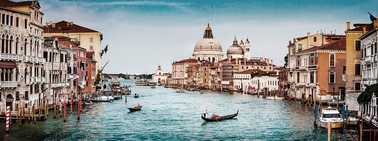 Skleněný Obraz Benátky - Pohled na město