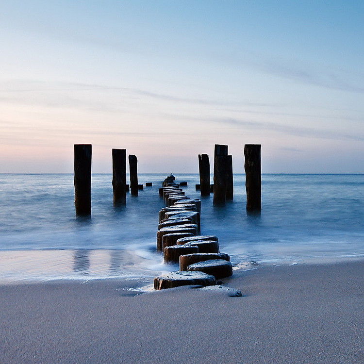 Skleněný Obraz Dřevěná cesta do moře