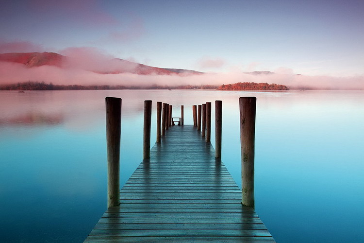 Skleněný Obraz Molo - Barevný záliv