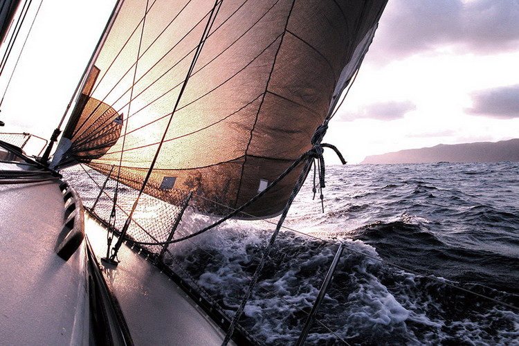 Skleněný Obraz Moře - Loď na moři