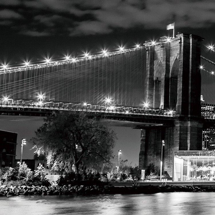 Skleněný Obraz New York - b&w trio