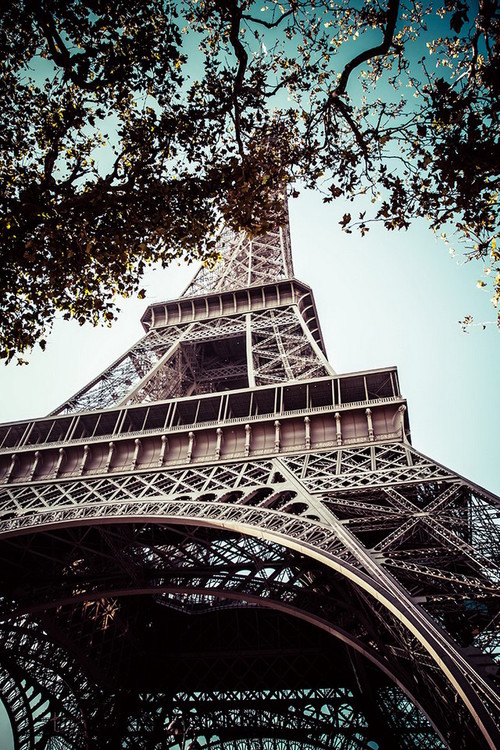 Skleněný Obraz Paříž - Eiffelova věž