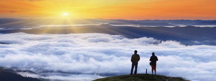 Skleněný Obraz Úspěch - Vrchol hory