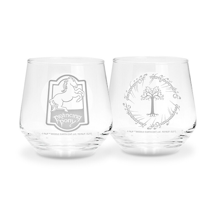 Sklenička Lord of the Rings - Prancing Pony & Gondor Tree
