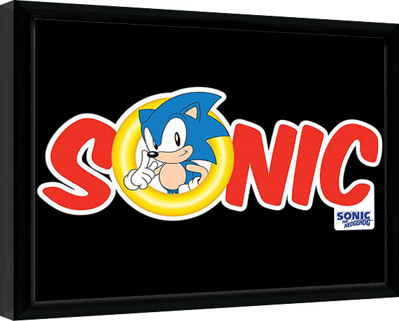 Zarámovaný plakát Sonic the Hedgehog - Logo