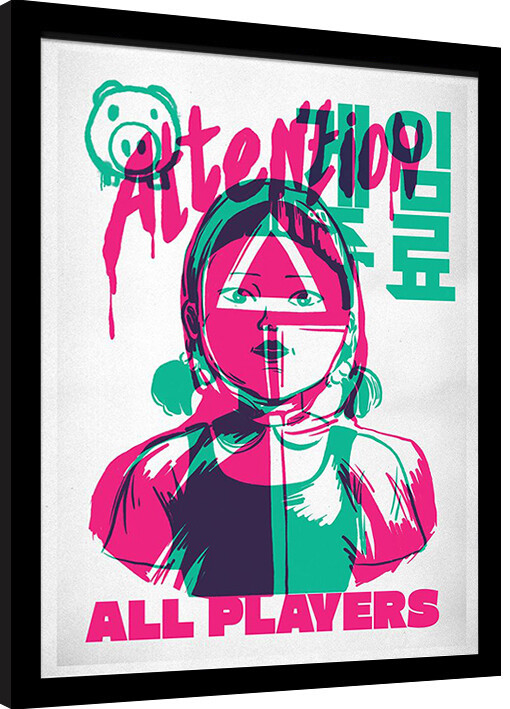 Zarámovaný plakát Squid Game 2 - All Players