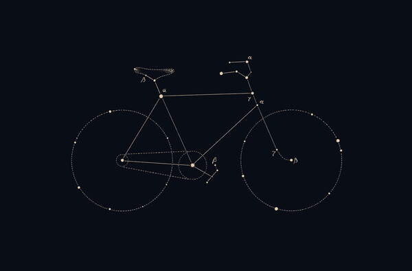 Quadro su tela Bike Constellation