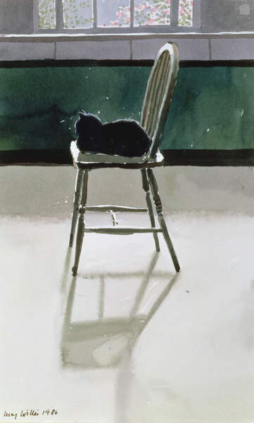 Quadro su tela Cat on a Chair, 1986