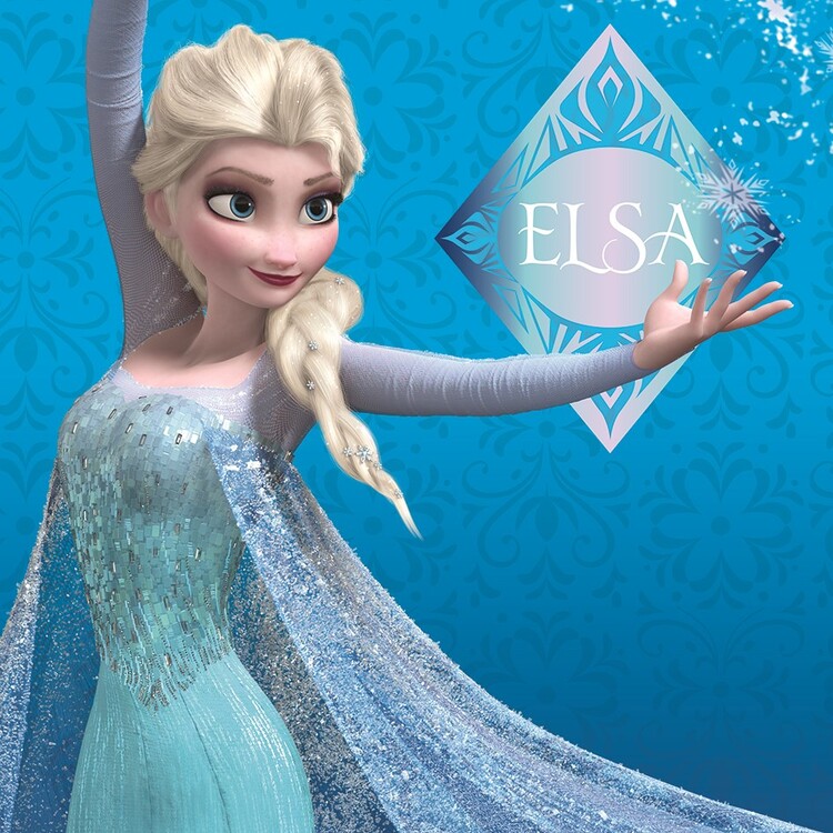 Stampa su tela Frozen - Elsa Blue, Decorazioni murali