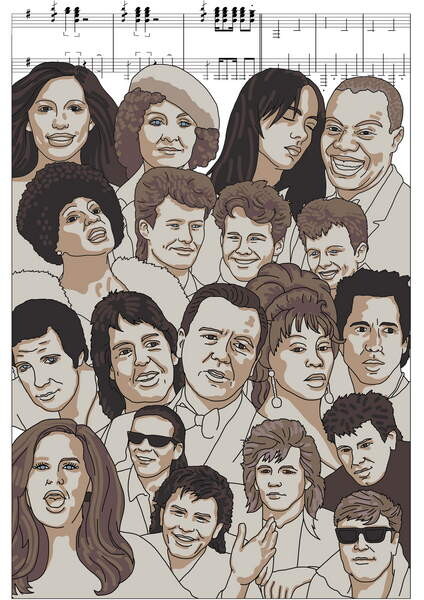 Quadro su tela James Bond theme tune Musicians, 2022